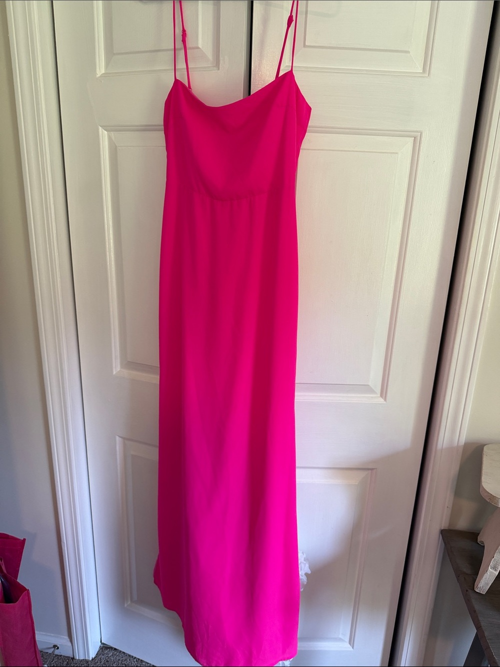 superdown Hot Pink Slip Maxi Dress